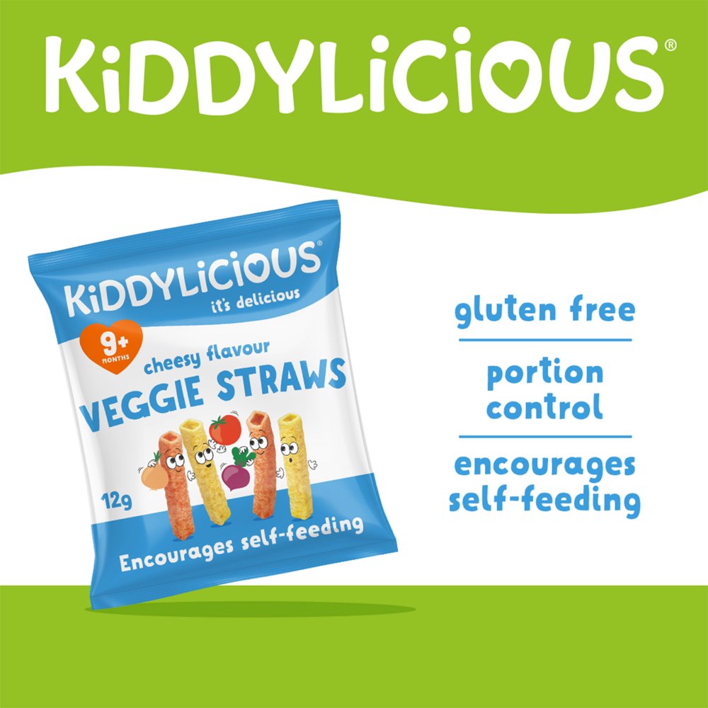 Kiddylicious - Cheesy Veggie Straws Pack Of 10
