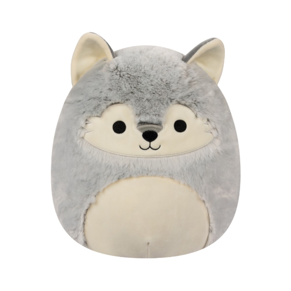 Buy Squishmallows - Fuzzamallows Willy Wolf Plush Toy - Grey