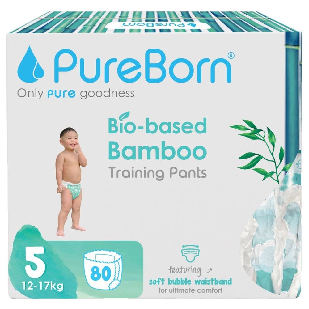 Pureborn - Daydreams Diaper Pants - Size 5 - 12-17 kg - 80 Count- Assorted Print