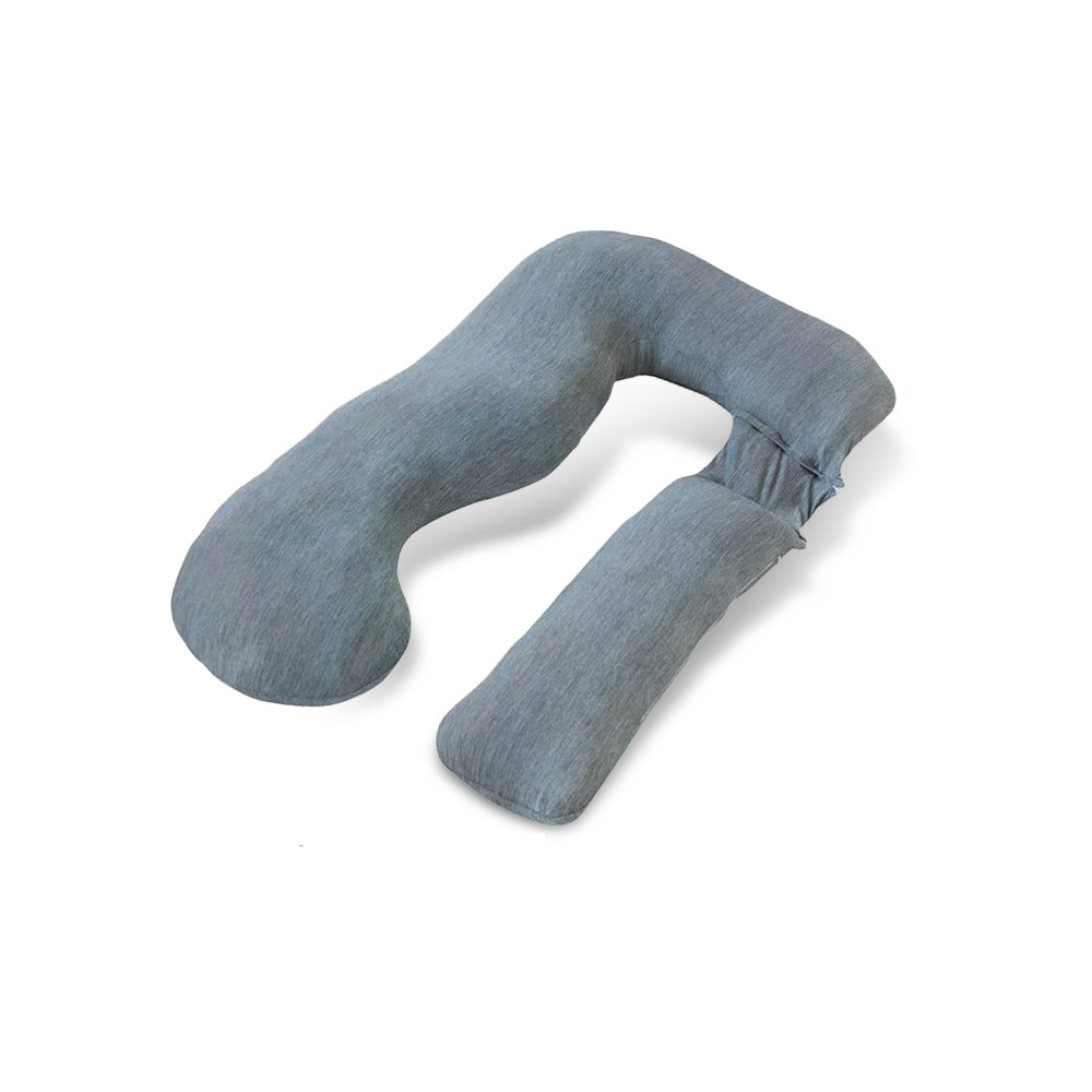 Pharmedoc - Cooling Cover U Shape Full Body Pregnancy Pillow - Dark Grey