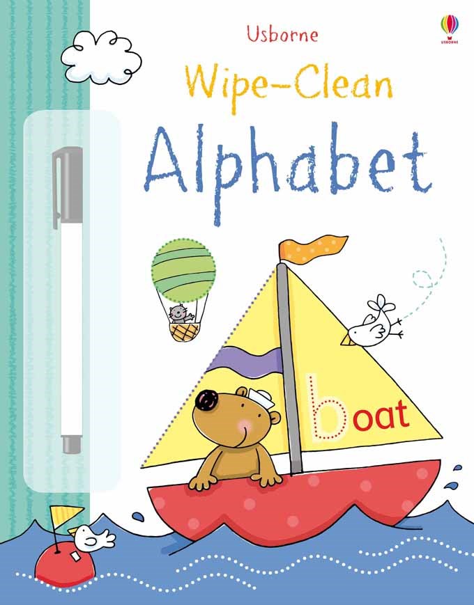 كتب أسبورن-  كتاب الأطفال التعليمي "Wipe Clean Alphabet"  