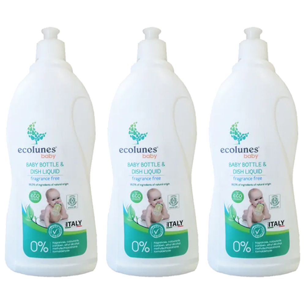 Ecolunes - Baby Bottle & Dish Liquid - 750 ml - Pack of 3