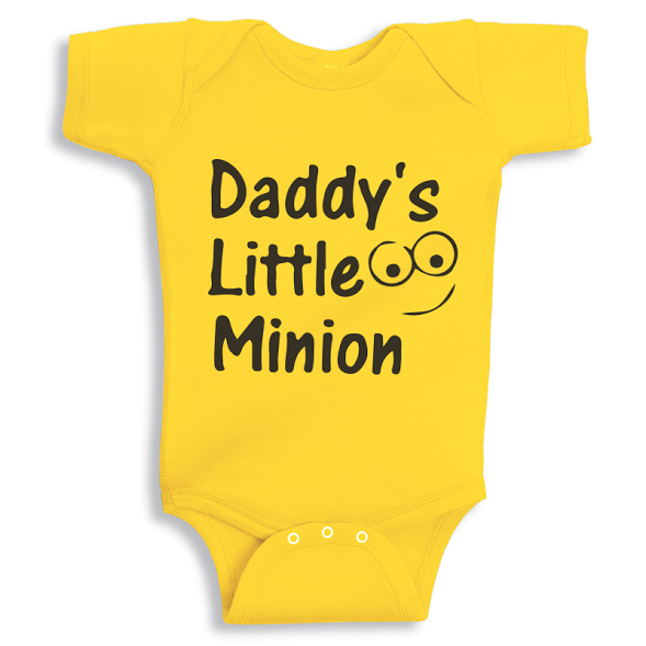 Twinkle Hands 'Daddy's Little Minion' Printed Baby Onesie