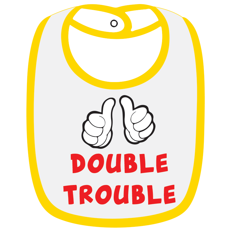 Twinkle Hands - Double Trouble Baby Bib