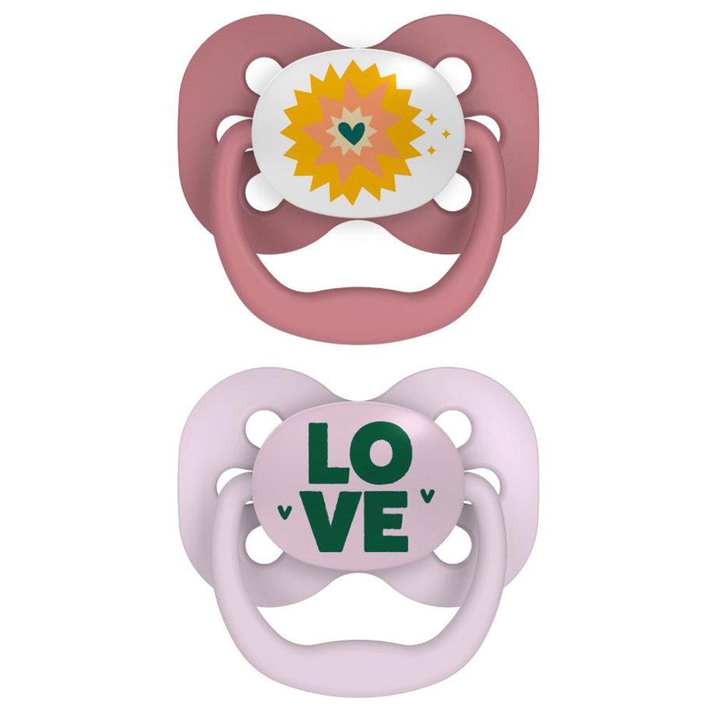 Dr. Brown's - Stage 1 Advantage Stars Pacifier - 0M - Pink - 2 Pc Set