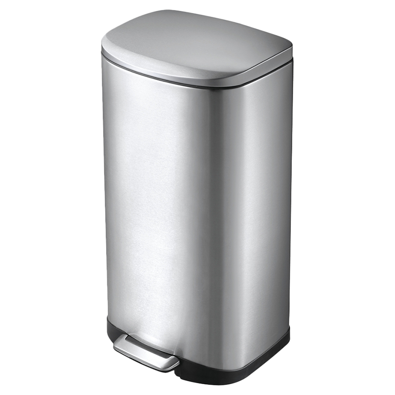 EKO Della Rectangular Step Waste Bin With Soft Close Lid 20L