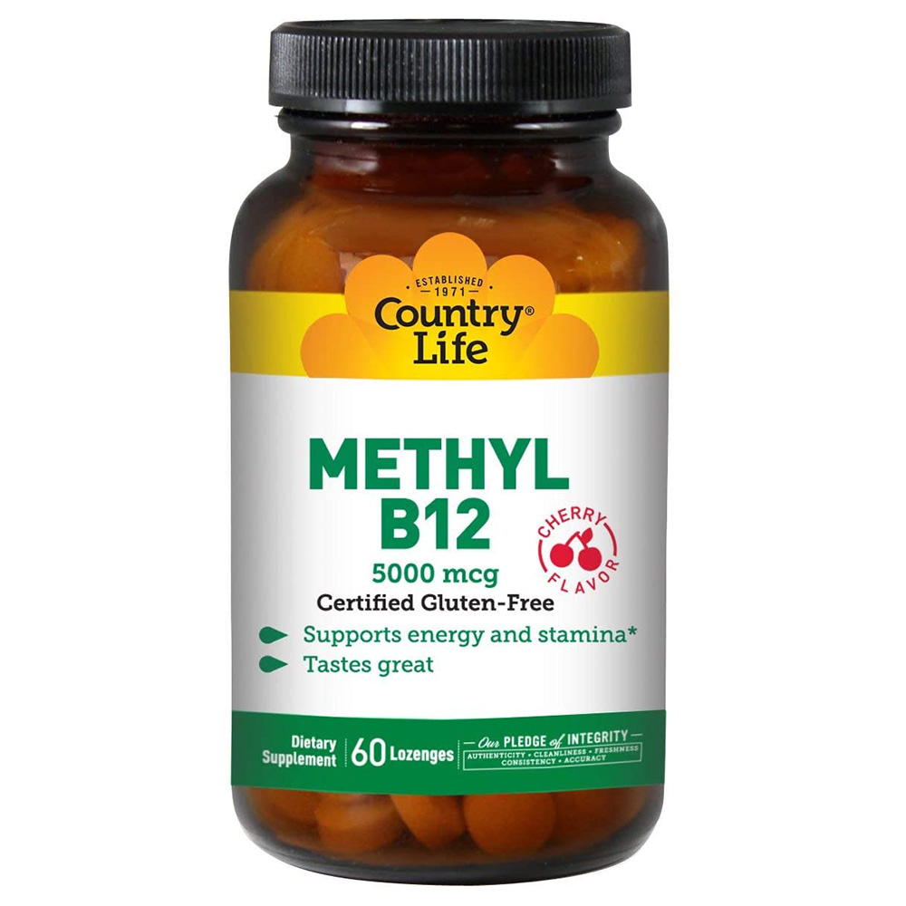 كانتري لايف - ميثيل ب12 - نكهة الكرز- 60 حبة ملبس