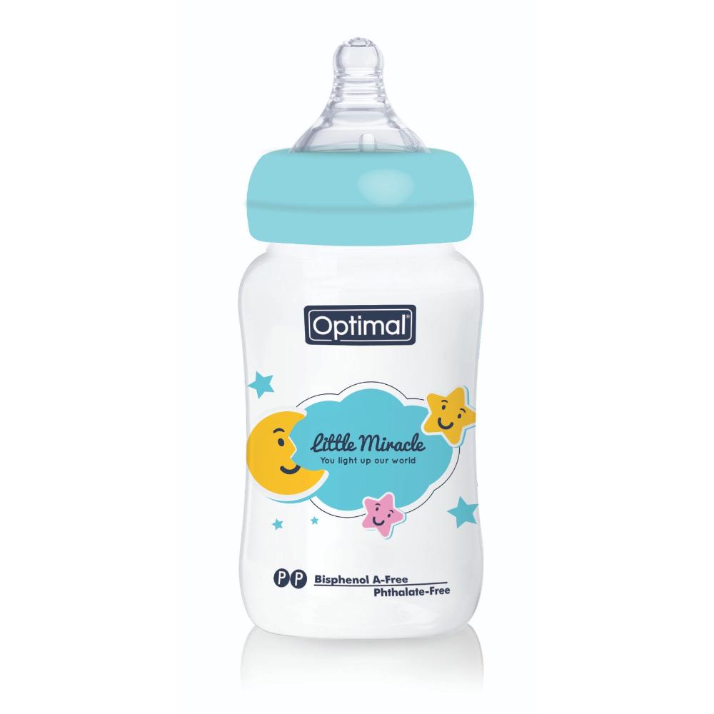 Optimal - Neck Feeding Bottle - 240ml - Blue