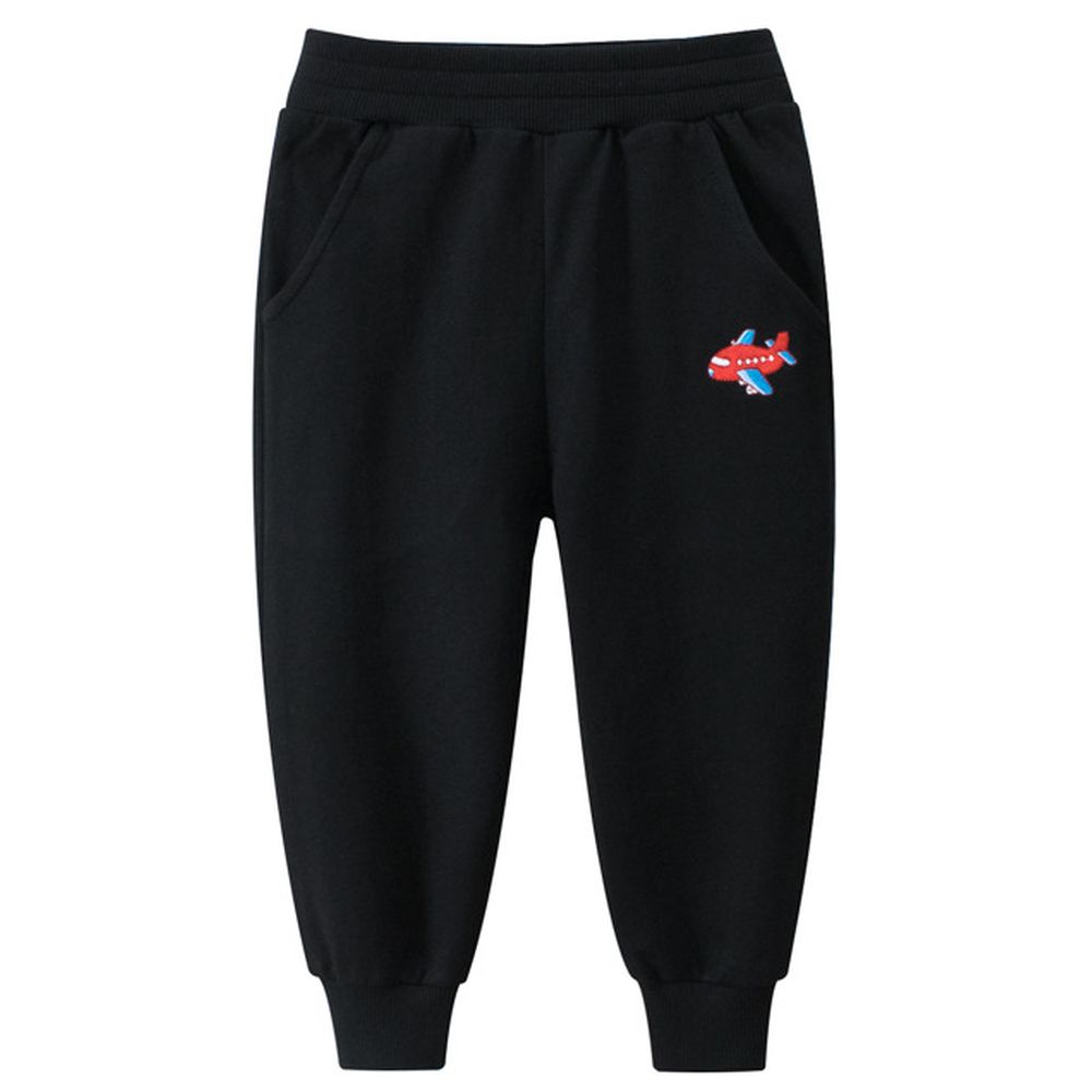 Sugar Rush - Plane Printed Track Pants - Black