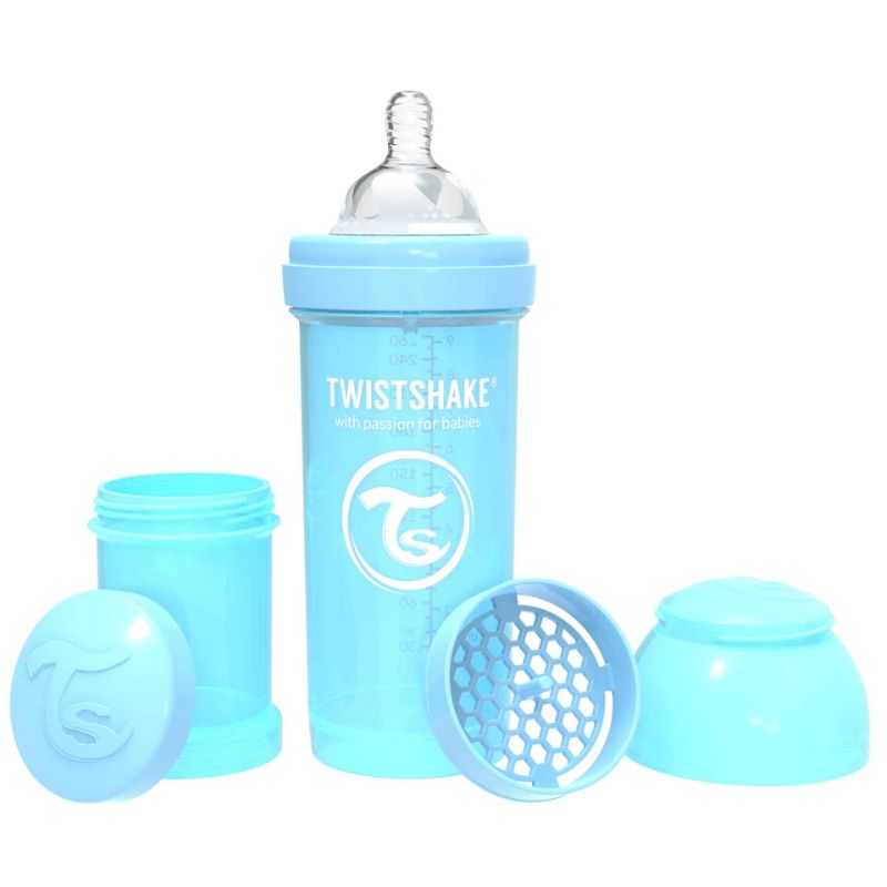 Twistshake - Anti-Colic Feeding Bottle 260ml - Pastel Blue