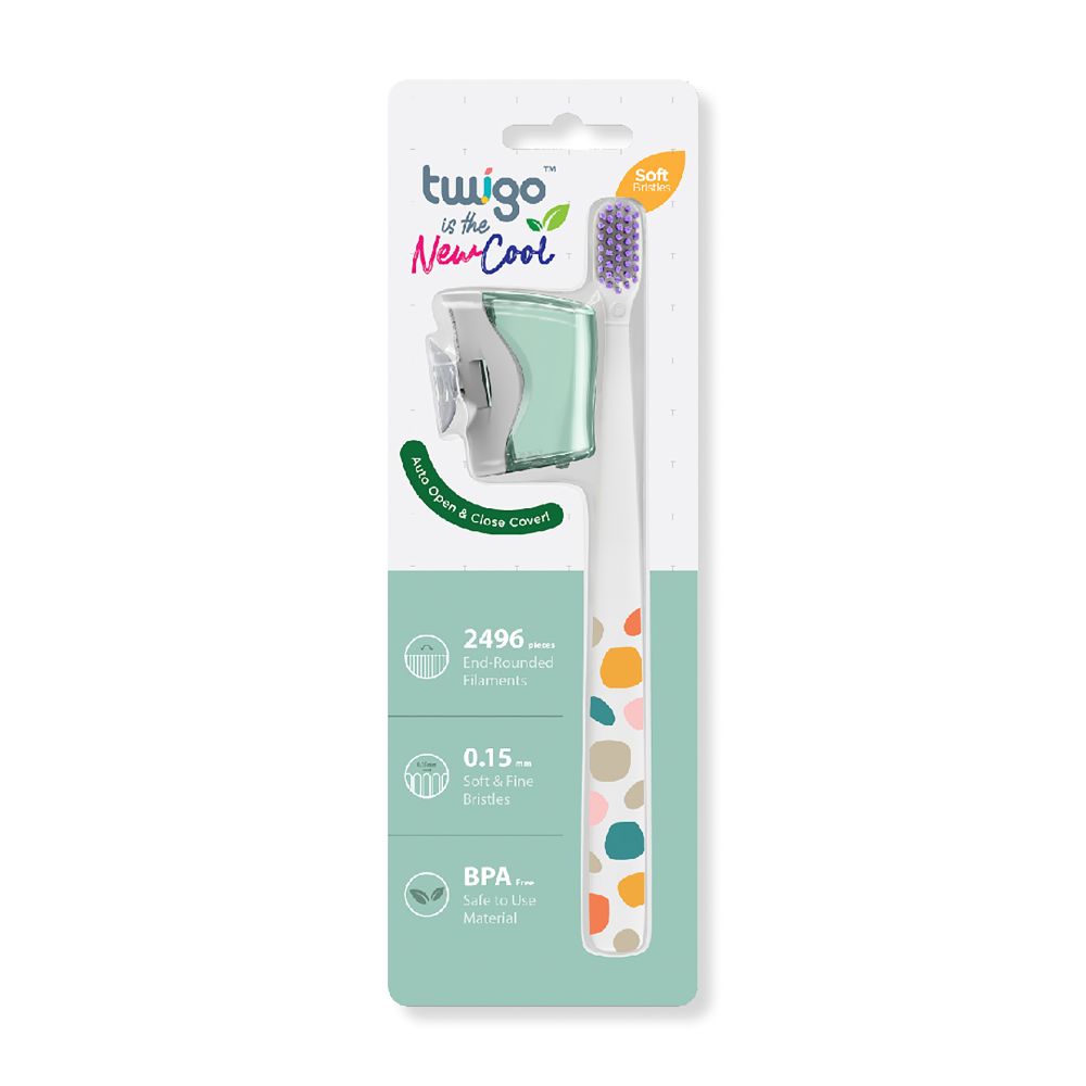 Flipper - Twigo Toothbrush With Cover - Mountain Green