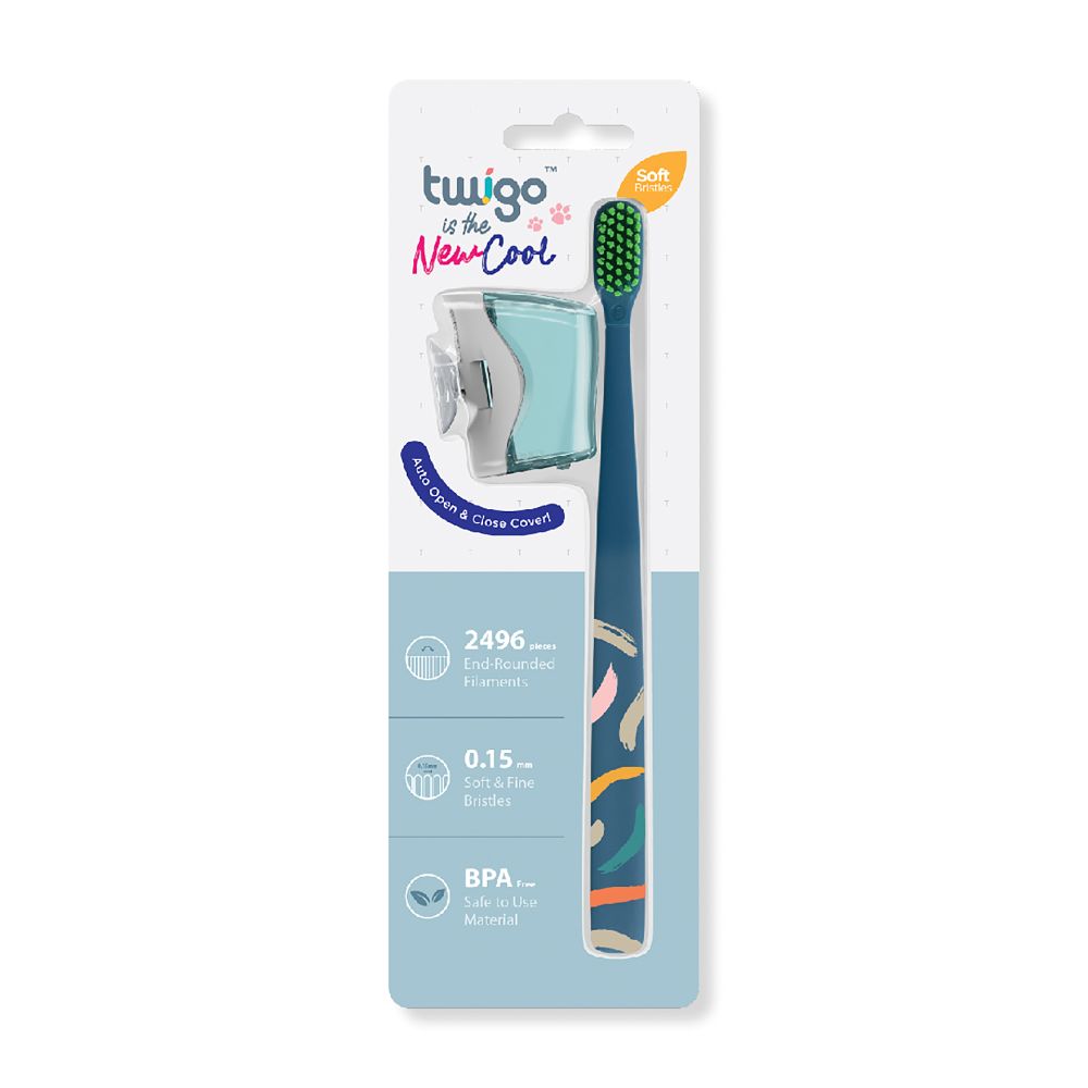 Flipper - Twigo Toothbrush With Cover - Ocean Blue