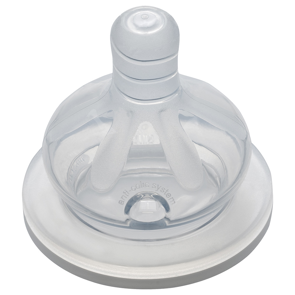 Nip - Wide Neck Round Teat 0M+ Medium Flow