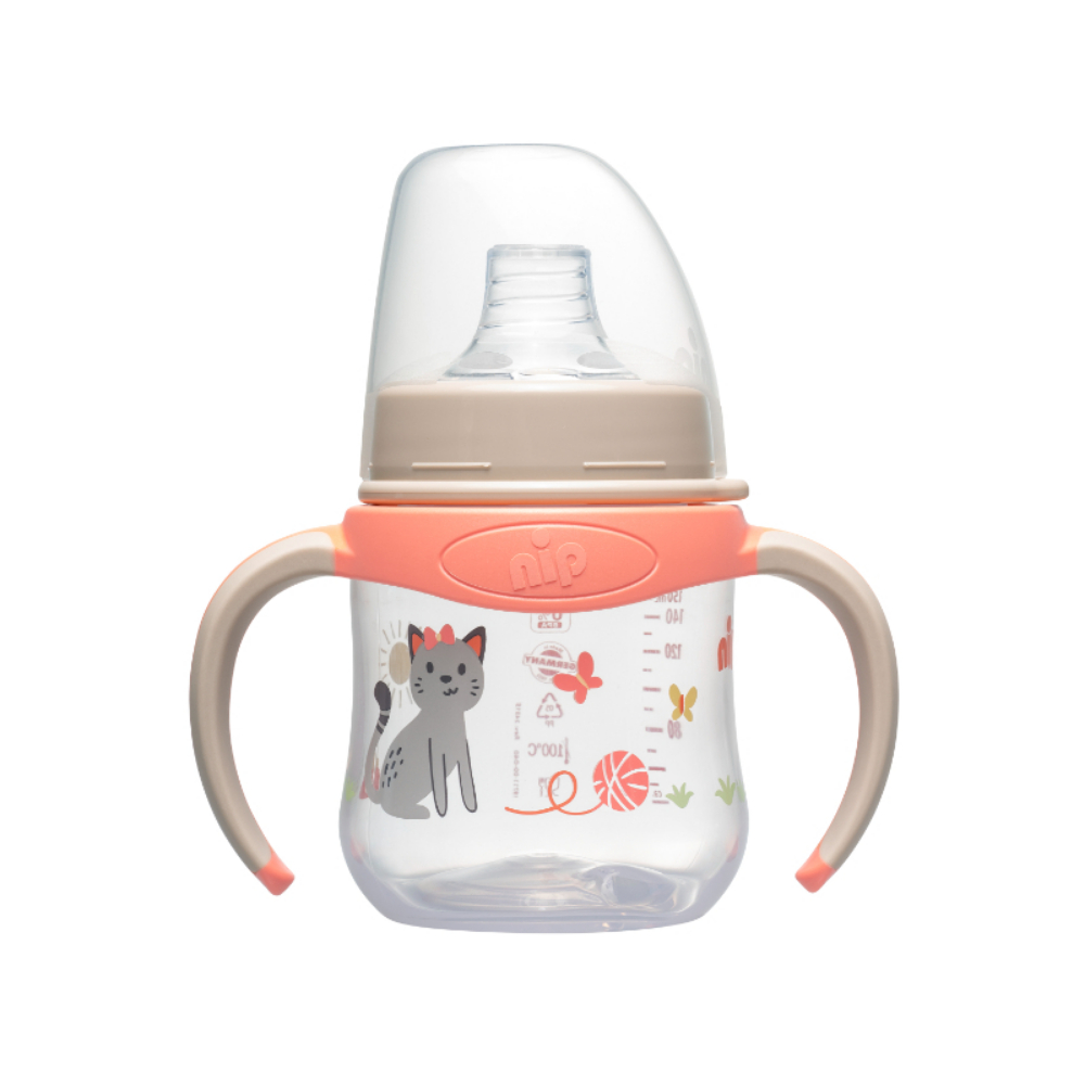 Nip - Wide Neck Training Bottle 150ml - Cat