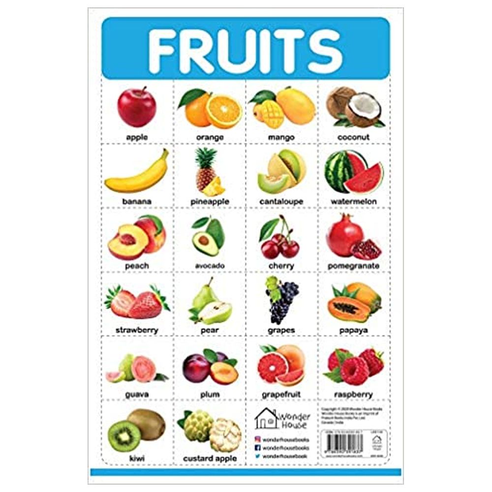 Prakash Books - Fruits Wall Chart