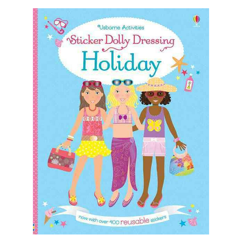 كتب أسبورن-  كتاب الملصقات للأطفال "Sticker Dolly Dressing Holiday"