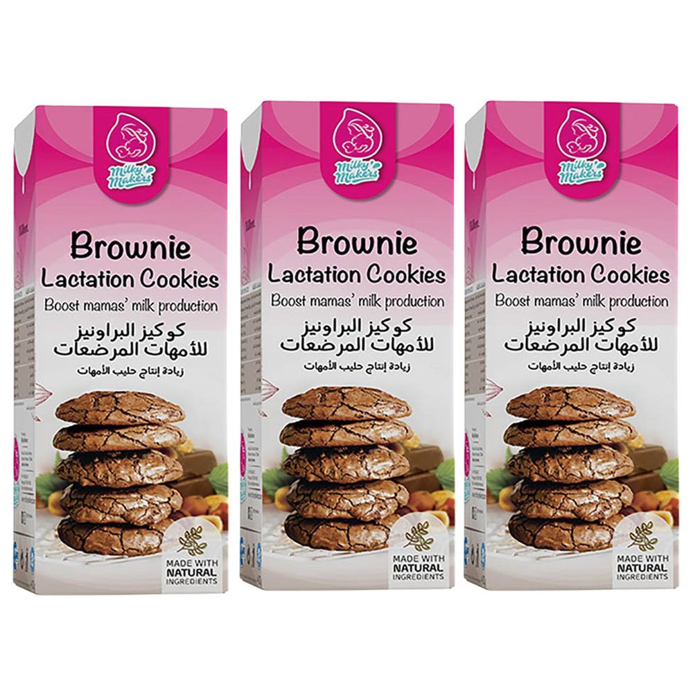 Milky Makers - Brownie Lactation Cookies - Pack of 3 - 24 Pcs