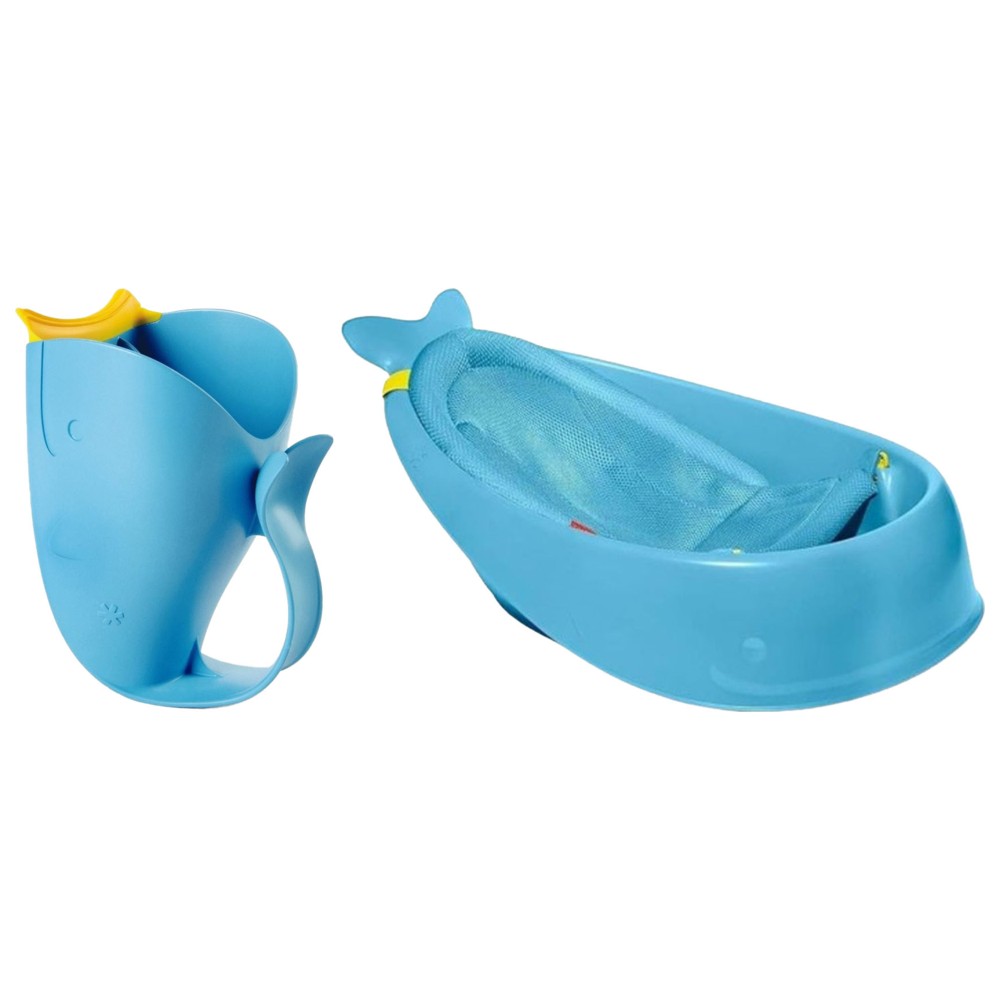SkipHop - Moby Smart Sling 3-Stage Baby Bath Tub With Rinser - Blue
