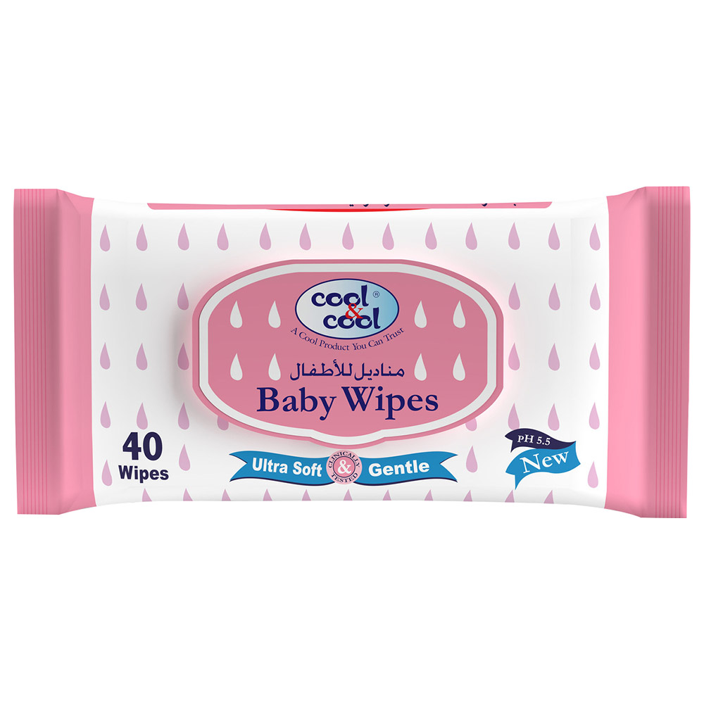 Cool & Cool - Baby Wipes 40s - Ultra Soft for Sensitive Skin
