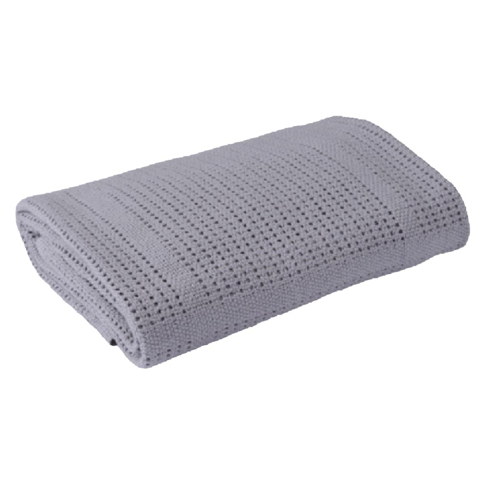 كلير دي لون - بطانية عربية قطنية ناعمة - رمادي