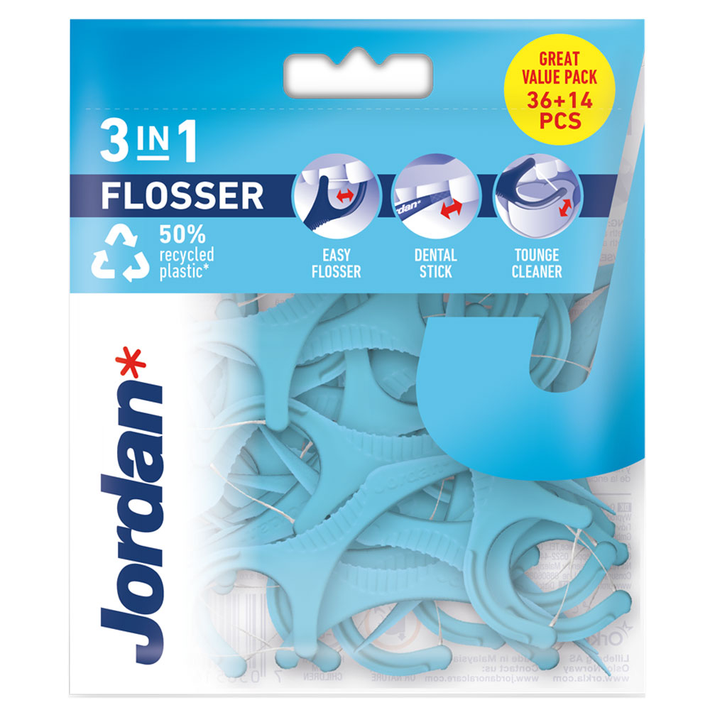 Jordan - 3-in-1 Flosser - 36 Piecss