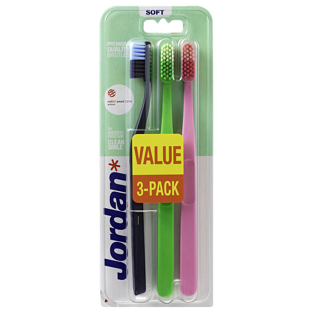 Jordan - Clean Smile Soft Value Pack of 2+1 - Assorted Colors
