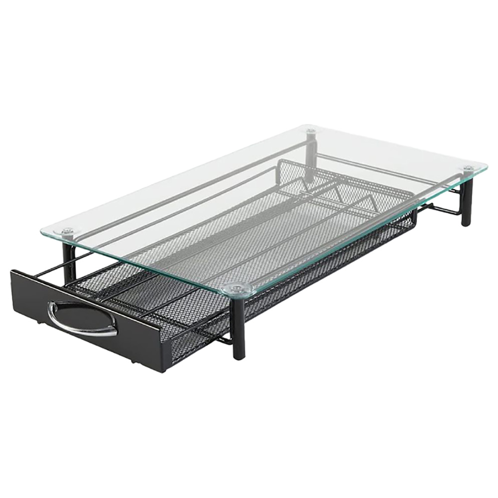 1Chase - Glass Top 40 Coffee Capsule Holder With Drawer