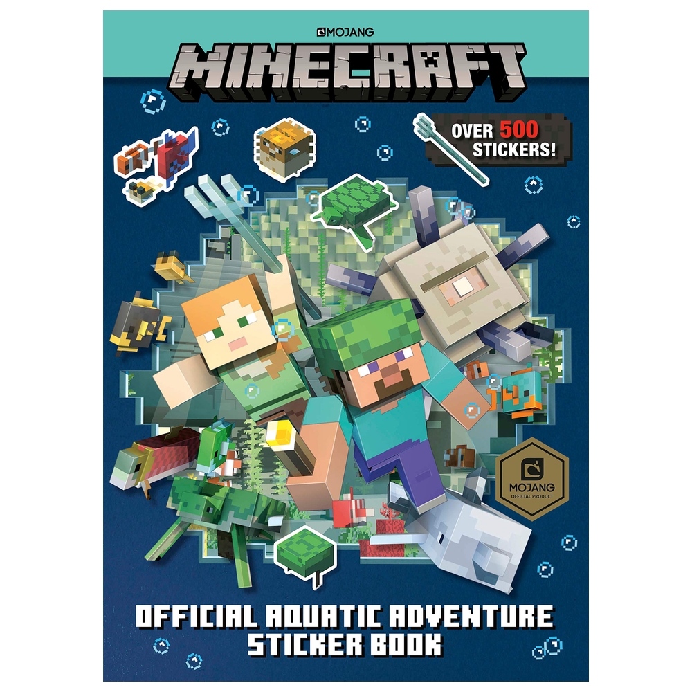  كتاب minecraft official aquatic adventure sticker book