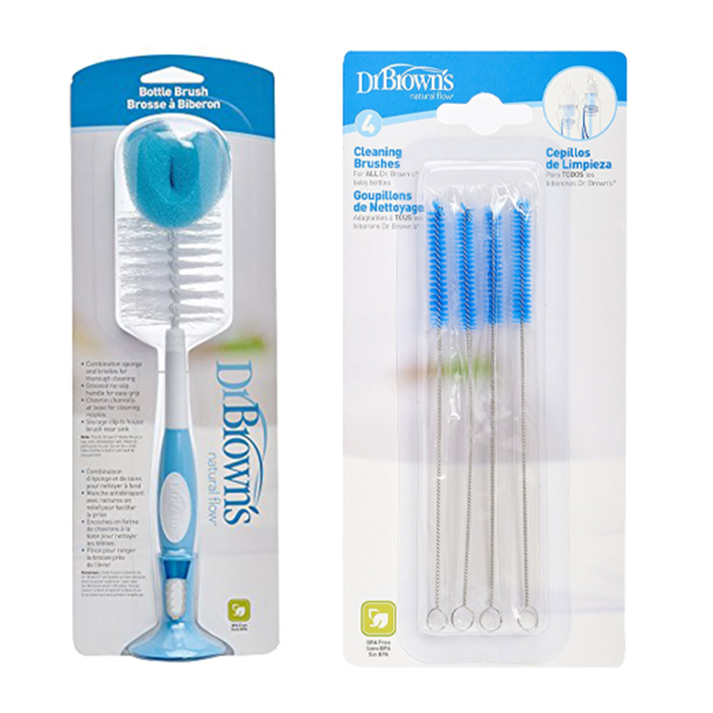 Dr. Brown's - Standard Bottle Brush And Cleaning Brush - 4 Pcs