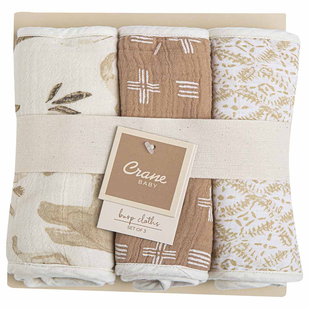Crane Baby - Kendi Burp Cloths - Pack of 3