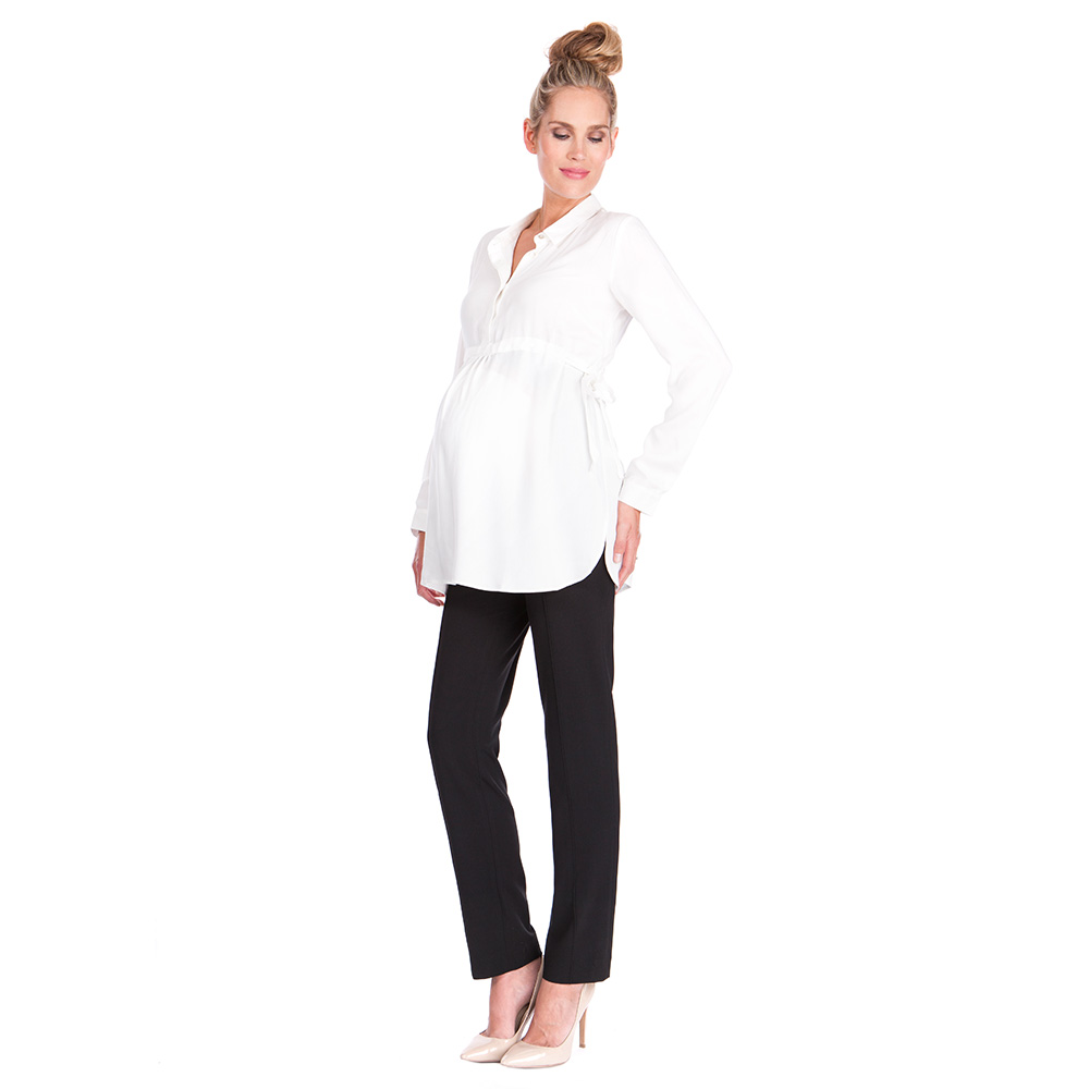 Seraphine - Annora Shirt With Drawstring Channel - Ivory