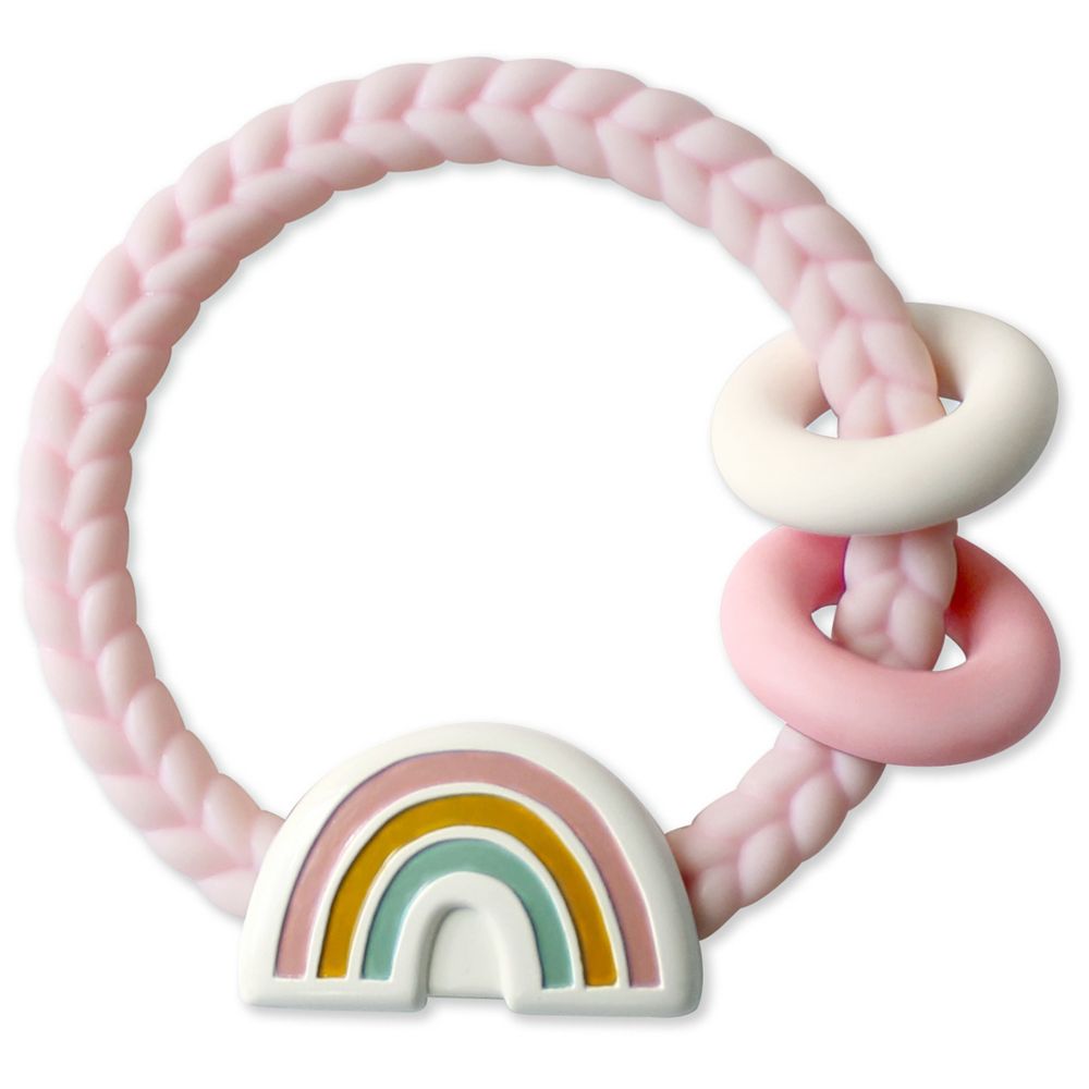 Itzy Ritzy - Silicone Teether With Rattle - Rainbow