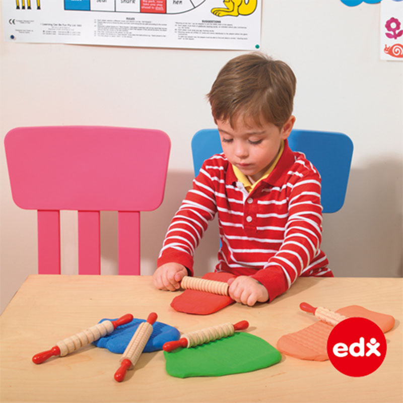 EDX Education - Textured Rolling Pin 6pc-Set
