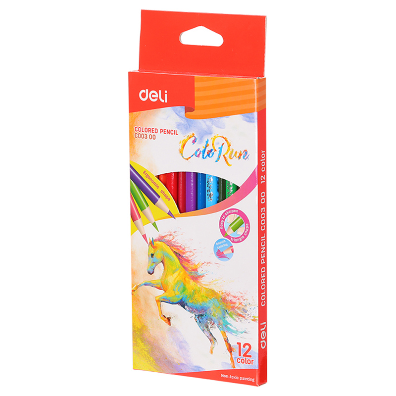 ديلي - أقلام تلوين خشبية - 12 لون