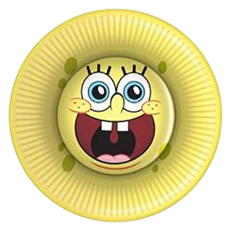Paper Plates 7" - Sponge Bob Yellow
