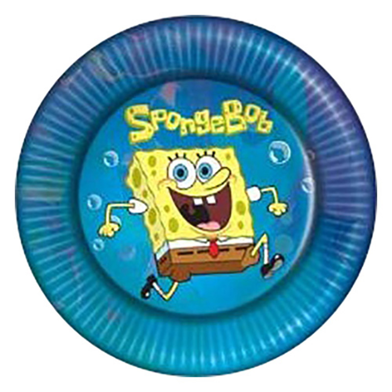 Paper Plates 9" - Sponge Bob Blue