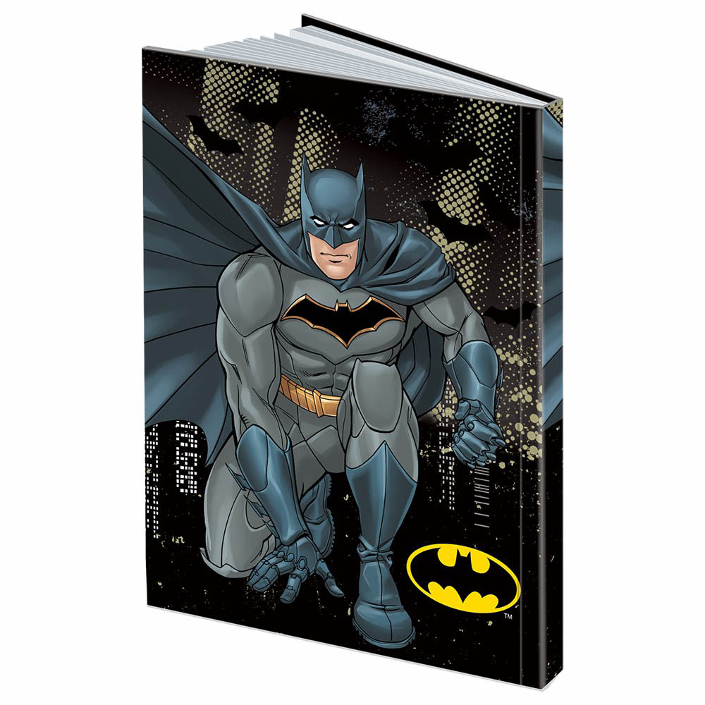 وارنر برذرز- دفتر A5  عربي 100 صفحة بات مان أسود وأزرق