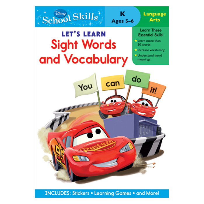كتاب Disney- lets Learn Sight Words Vocabulary من منشورات فيرست كيد