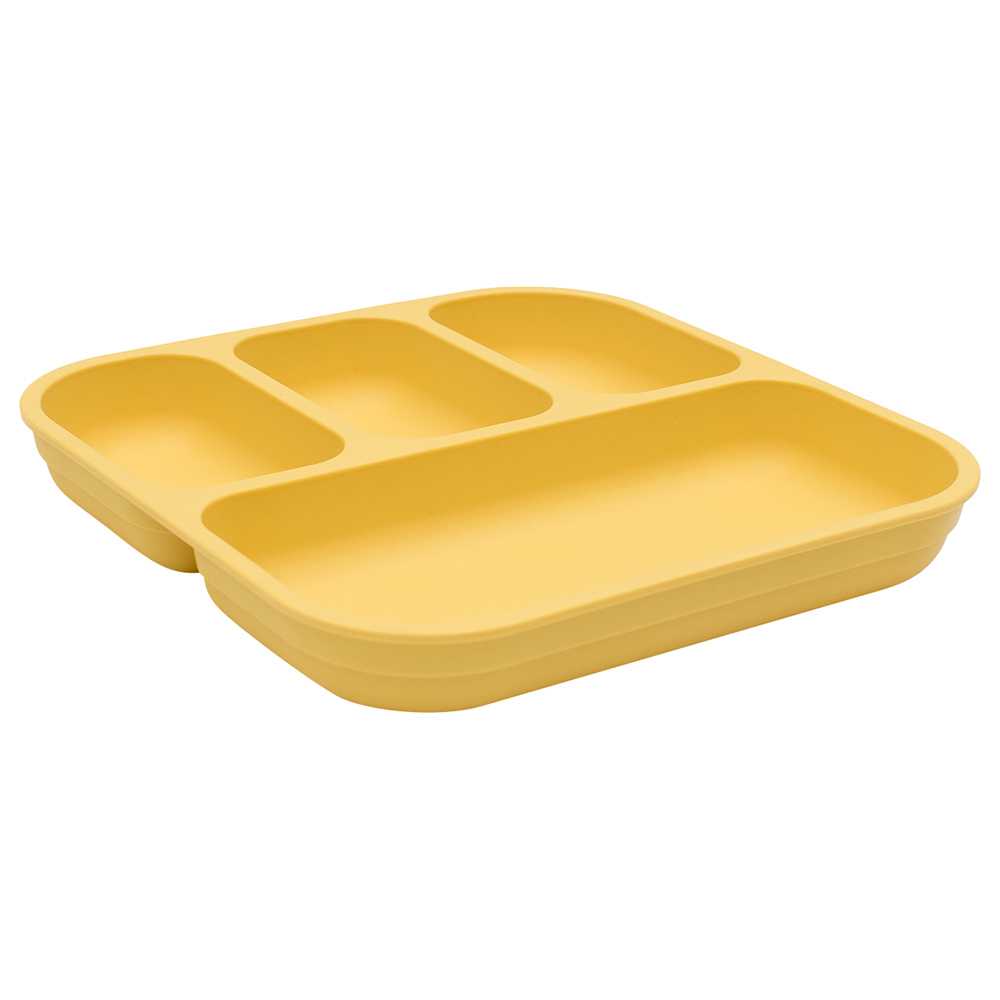 Bobo & Boo Plant-Based Bento-Style Divided Plates - Yellow