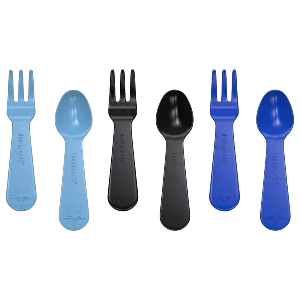 Lunch Punch Fork & Spoon Set - Blue