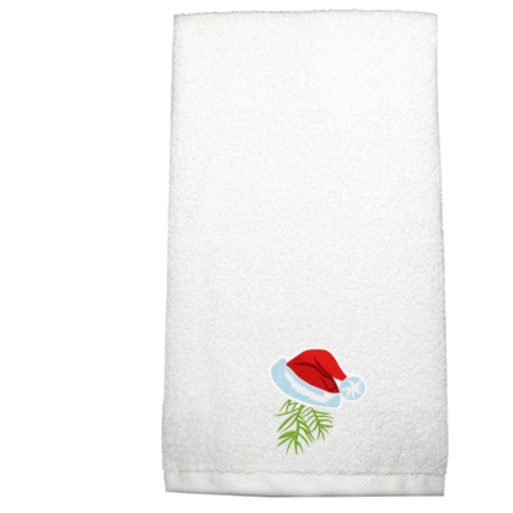 Byft - Iris Embroidered Hand Towel - Teddybear With Christmas Cap