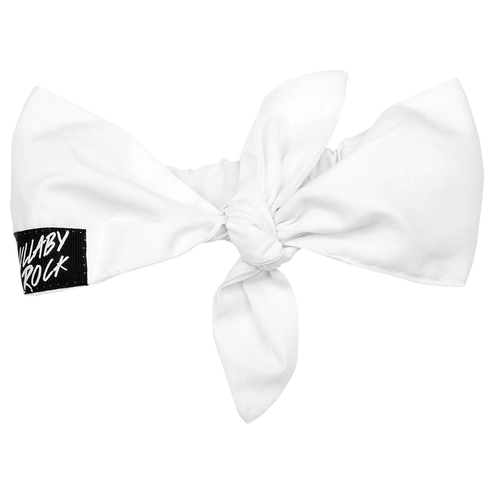 Lullaby Rock - Tie Headband - White