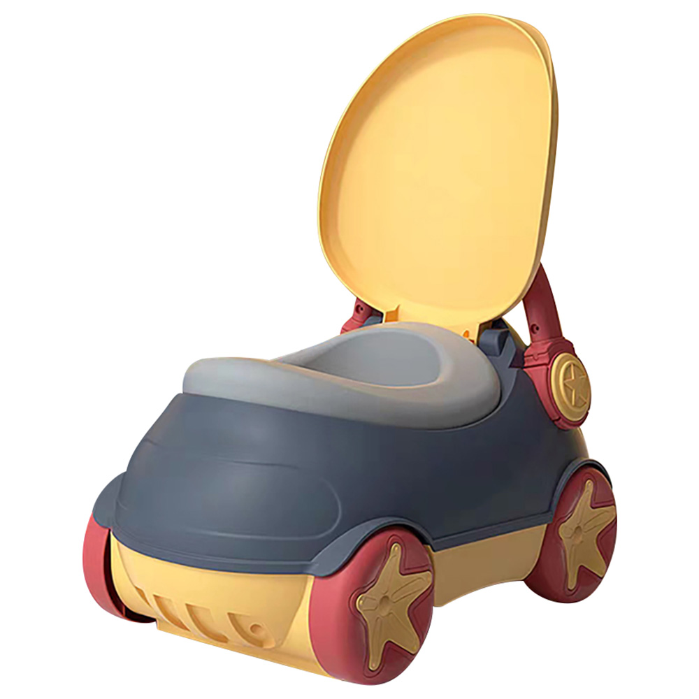 Little Angel Baby Potty Training Toilet Seat With Car Shape - Grey