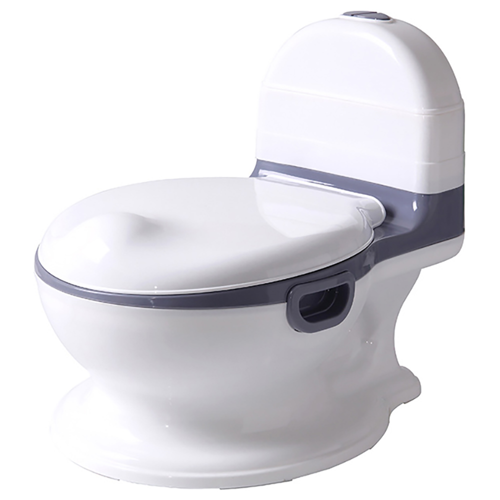 Little Angel Baby Potty Training Toilet Seat With Tissue Holder - Grey