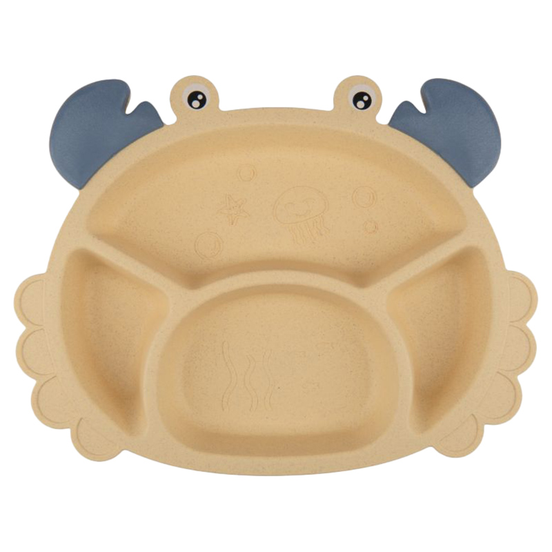Little Angel Kids Dinner Compartment Plate Set Yellow