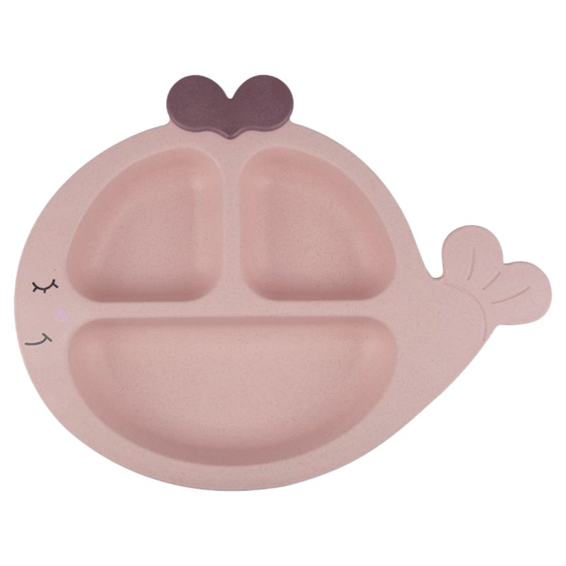 Little Angel Dinner Compartment Plate Set Pink