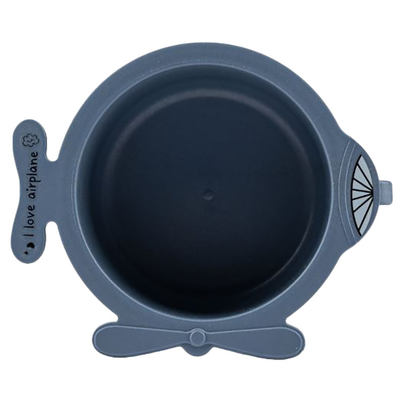 Little Angel Kids Airplane Shaped Feeding Bowl Blue