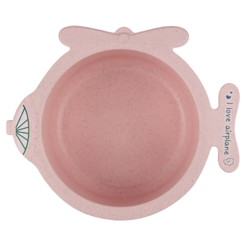 Little Angel Kids Airplane Shaped Feeding Bowl Pink