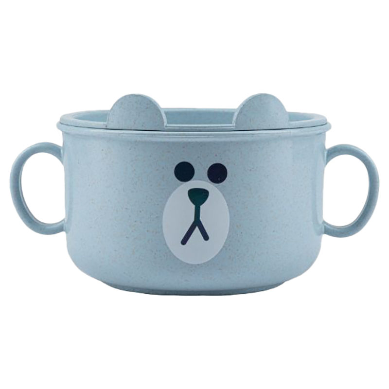 Little Angel Kids Feeding Bowl With Handle Sky Blue
