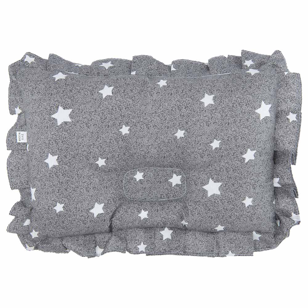 Night Angel - Baby Pillow - Newborn Flat Head & Neck Support - Grey